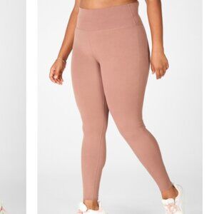 Fabletics High Waisted Full Length Classic Leggings - Size XL in Dusty Rose